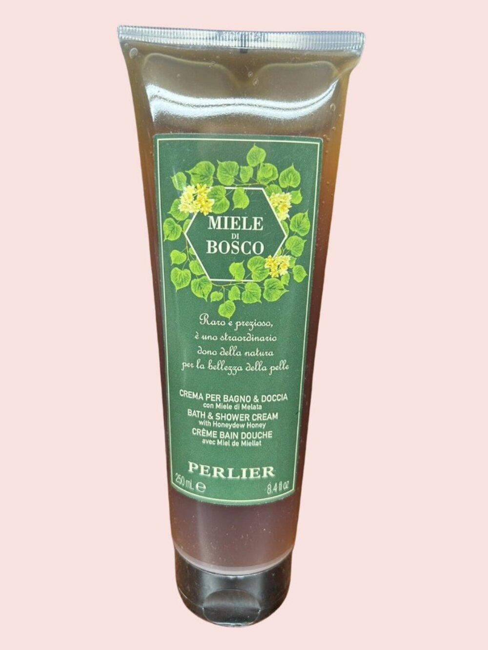 Perlier Italy Miele Di Bosco Bath & Shower Cream Honeydew Honey 8.4 fl oz NEW